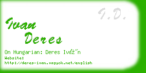 ivan deres business card